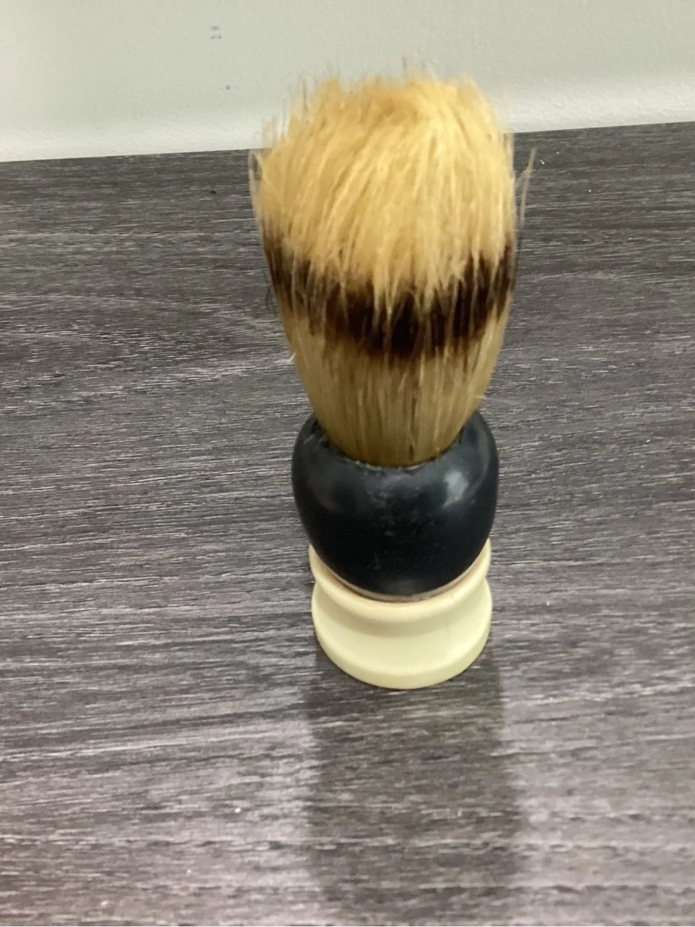 Vtg. Made-Rite USA Sterilized set in rubber pure badger bristle shaving brush